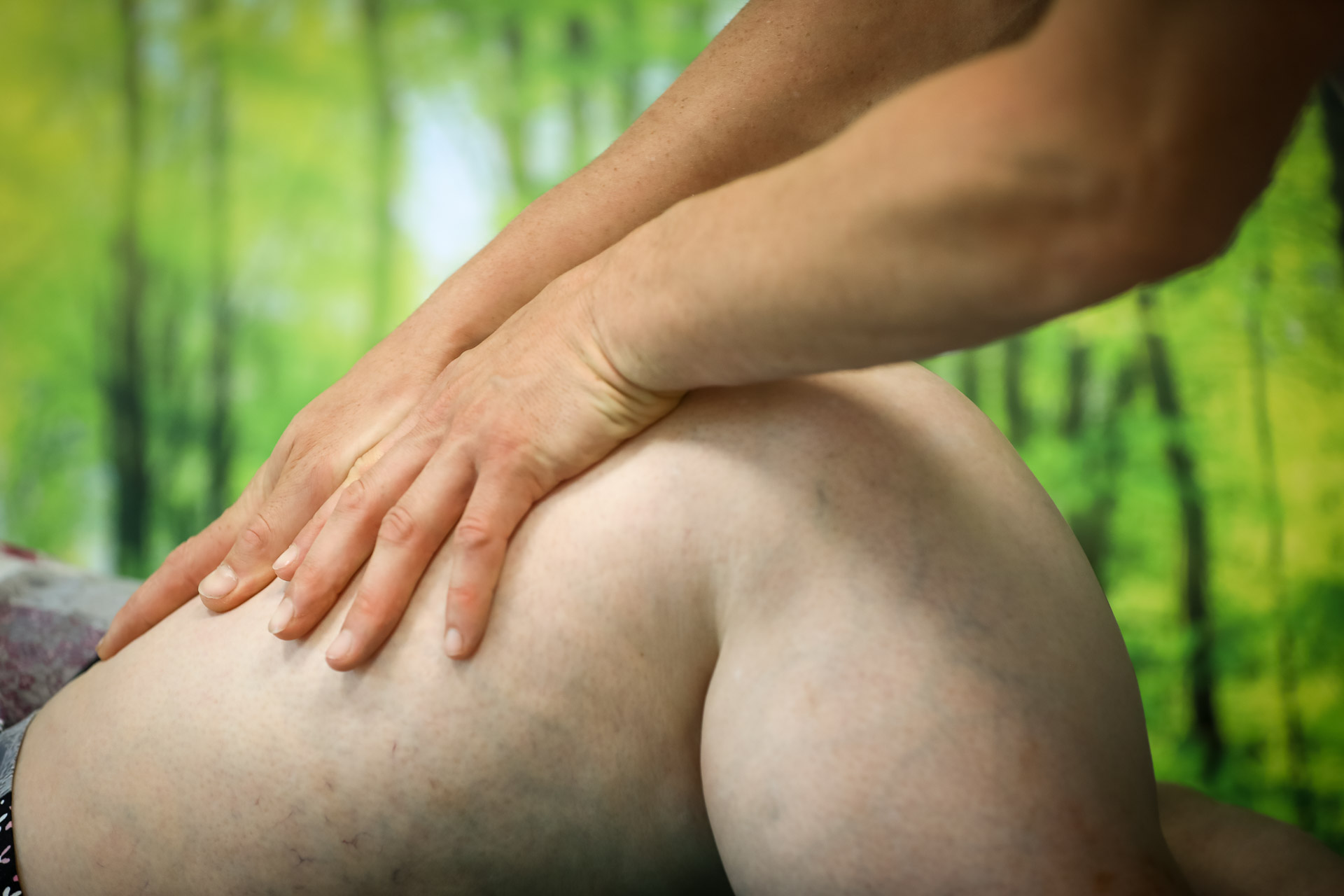 Behandlung der Lymphdrainage einer Person